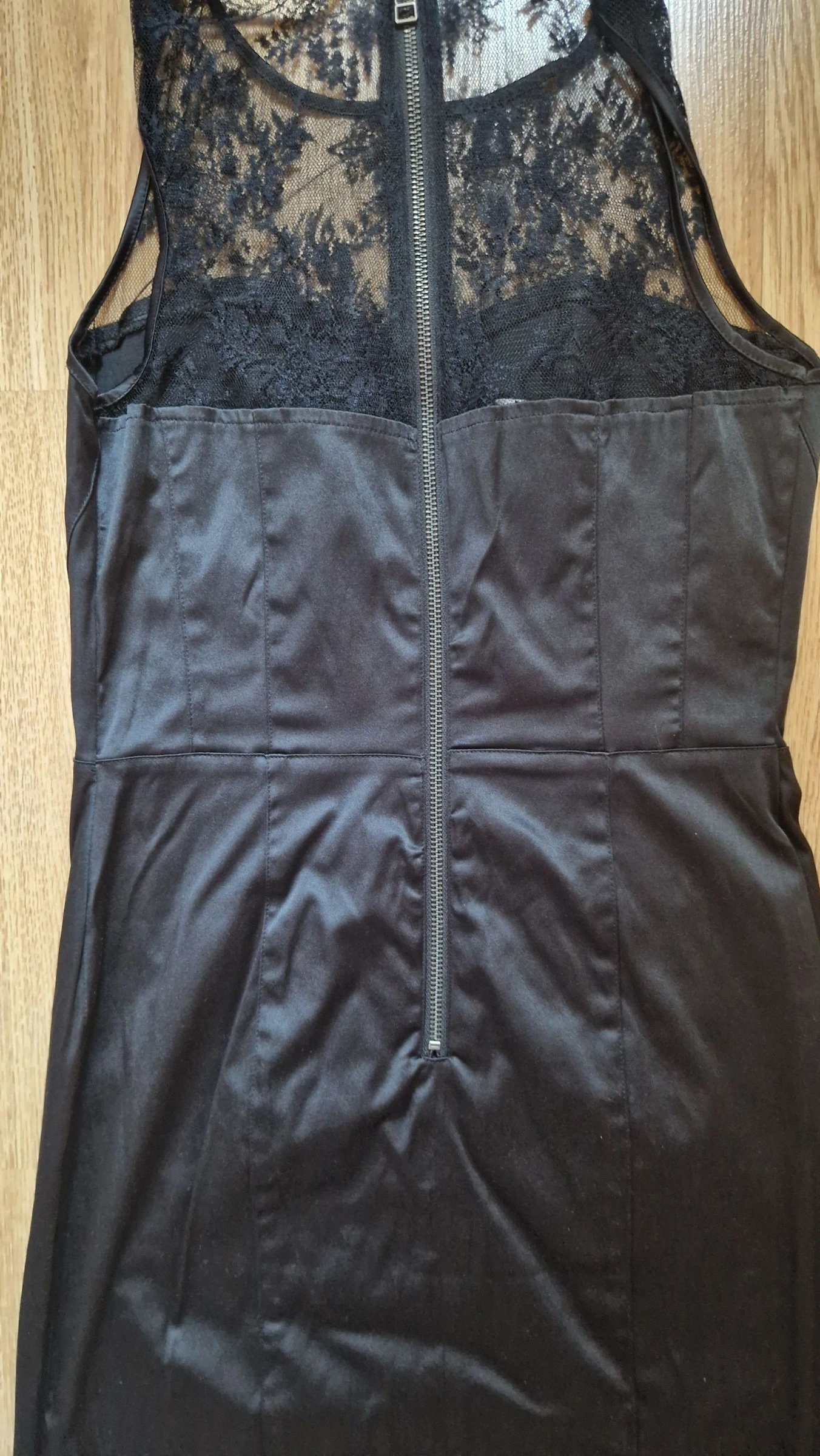 Vestido negro encaje corsé Stradivarius M – photo 17